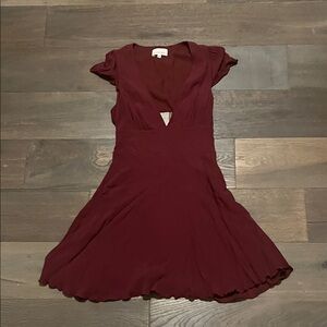 Sunday Best Deep Red Mini Dress